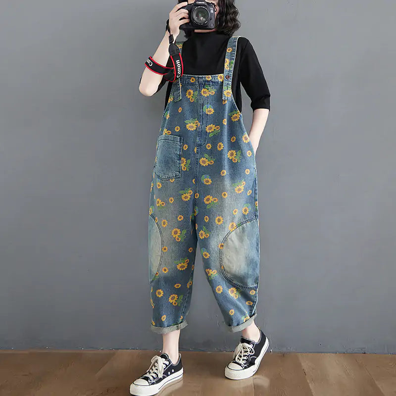 Sunflower Printed Overalls