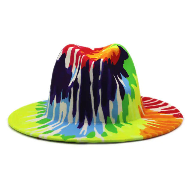 Natural Landscape Tie-dye Fedora Hat